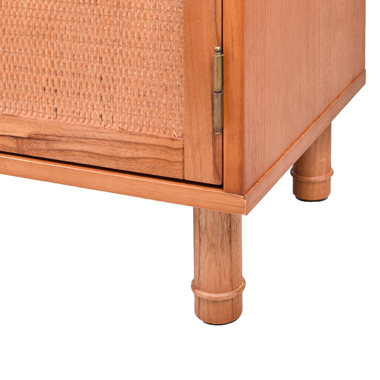 Delancey Light Blond 3-Door Adjustable Rattan Sideboard