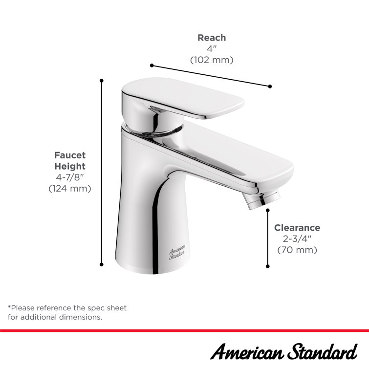 Petite Matte Black Metal Single-Handle Bathroom Faucet