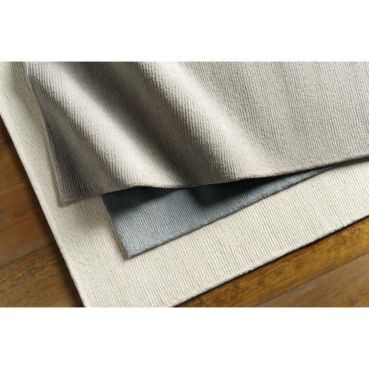 Ivory Wool Handmade Rectangular 6' x 9' Area Rug