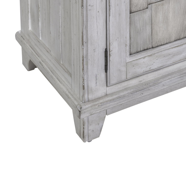 Riverstone White Rustic Pine Armoire with Adjustable Shelves