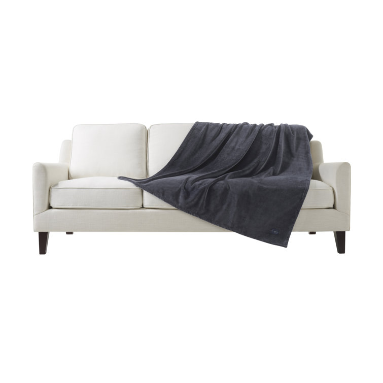 French Connection Velvety Navy Throw Blanket - 50x70 inch