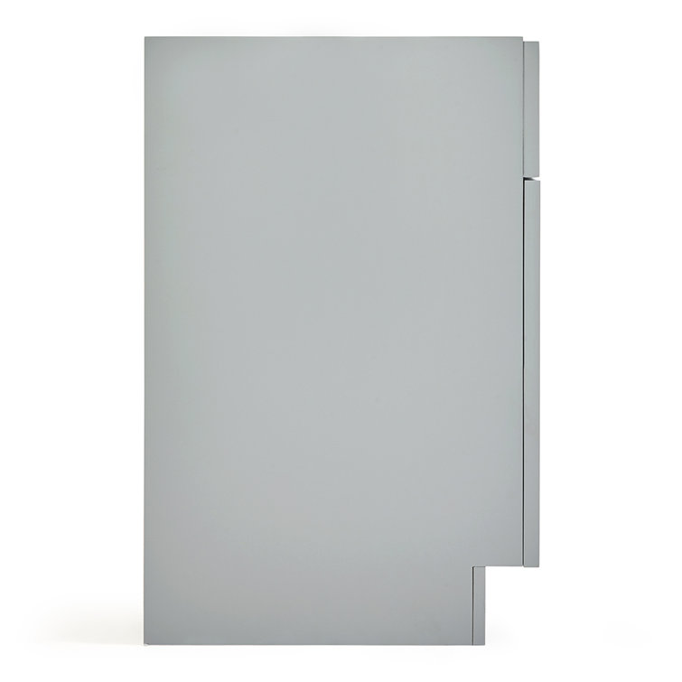 Hamlet 60" Gray Double Freestanding Vanity Cabinet with Nickel Hardware