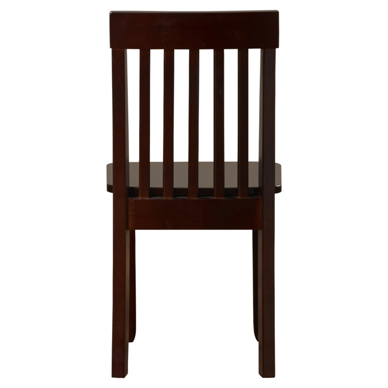 Espresso Wood Writing Desk with Hutch and Chair