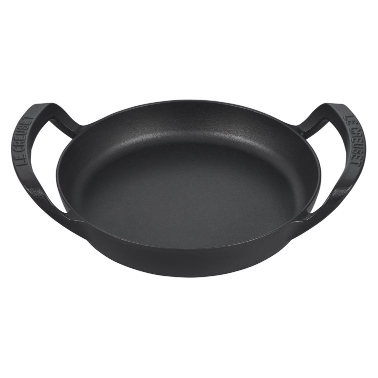 10" Black Enameled Cast Iron Skillet with Raised Handles
