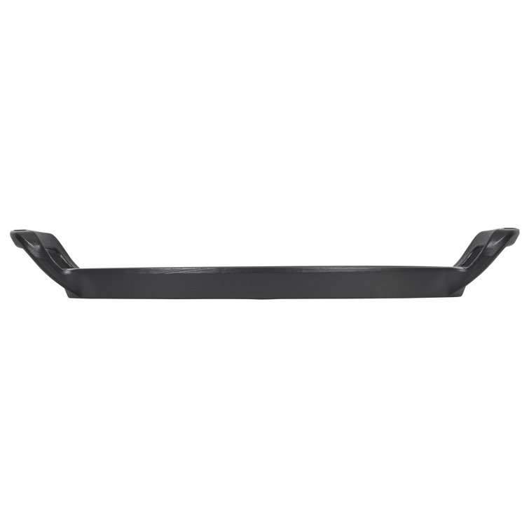 Matte Black 15" Enameled Cast Iron Outdoor Pizza Pan