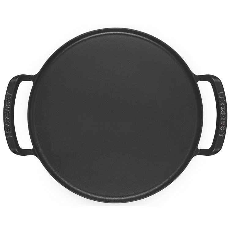 Matte Black 15" Enameled Cast Iron Outdoor Pizza Pan