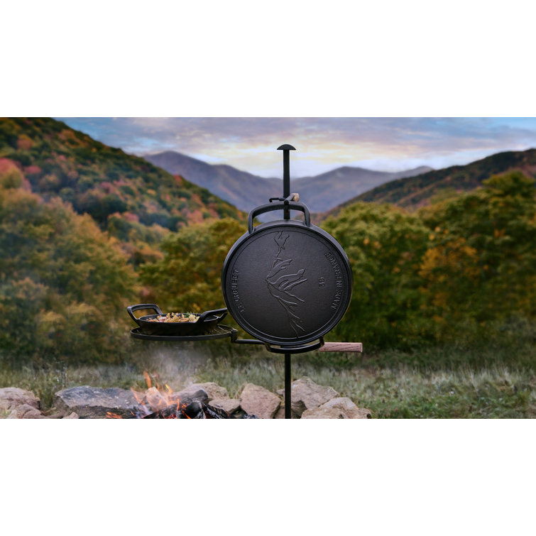 10" Black Enameled Cast Iron Skillet with Raised Handles