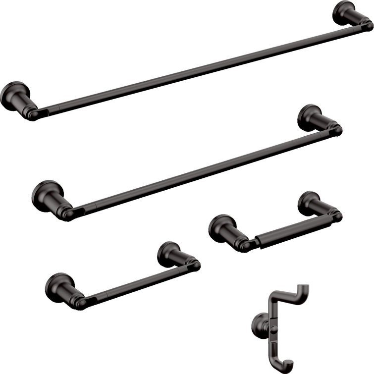 Delta Saylor Matte Black Wall Mounted Pivot Arm Toilet Paper Holder
