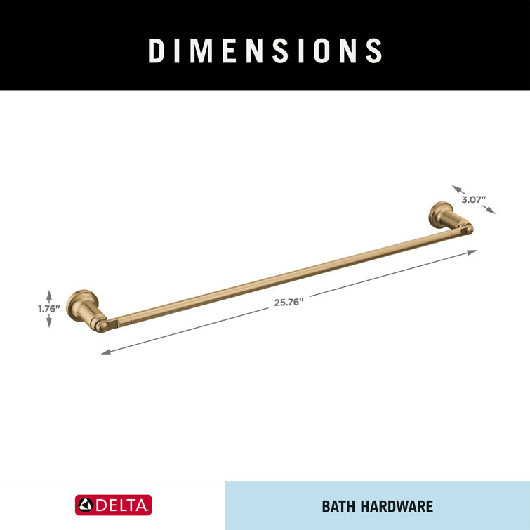 Champagne Bronze 24" Wall Mounted Towel Bar