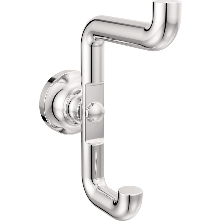 Polished Chrome Modern Double Towel Hook