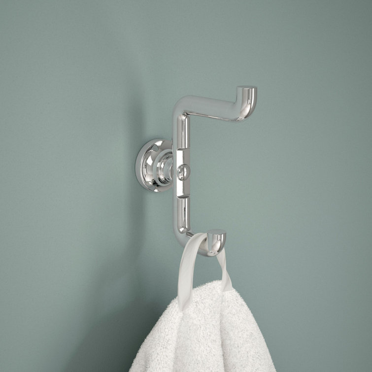 Polished Chrome Modern Double Towel Hook