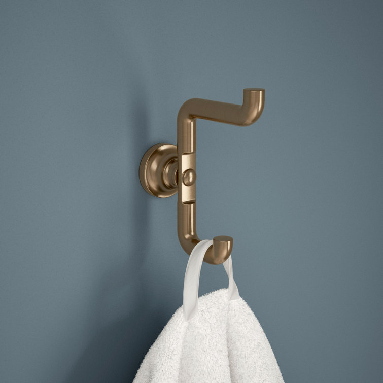 Champagne Bronze Wall Mounted Double Towel Hook