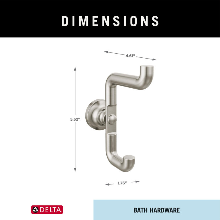 Stainless Steel Wall Mounted Double Towel Hook