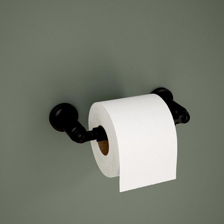 Delta Saylor Matte Black Wall Mounted Pivot Arm Toilet Paper Holder