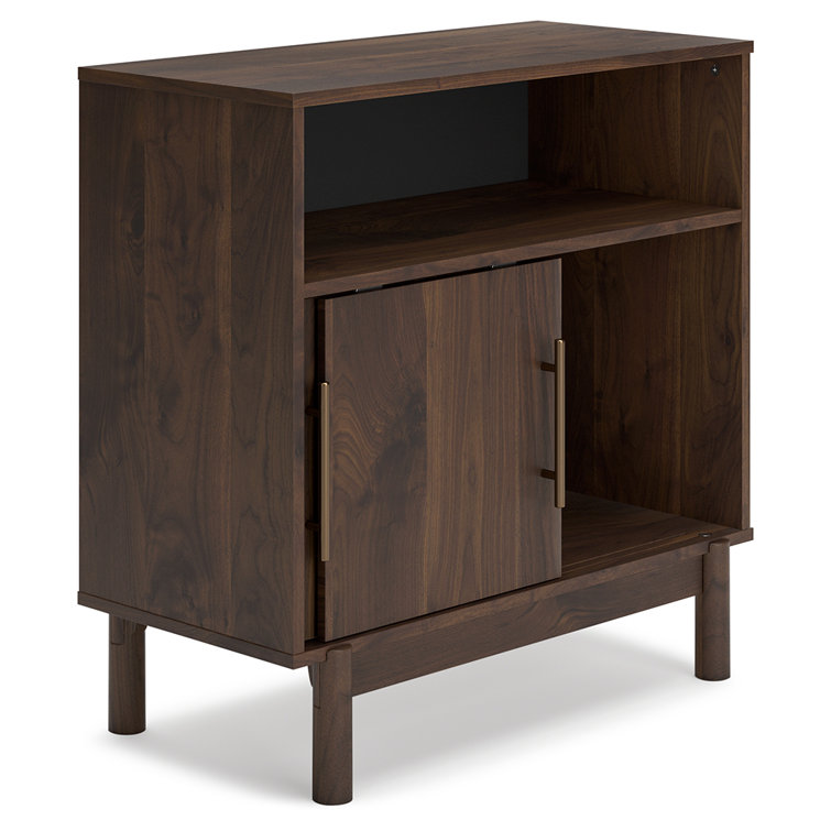 Calverson Rich Brown Accent Cabinet with Goldtone Handles