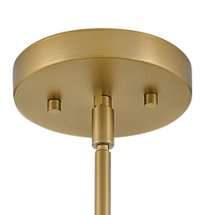 Sage Green and Brass 16" Steel Pendant Light