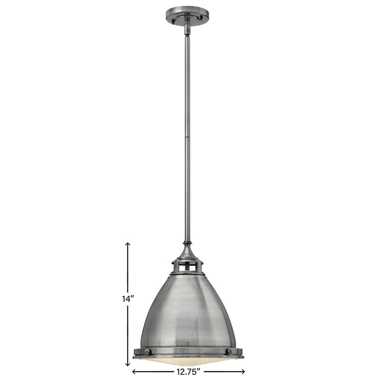 Mini Amelia LED 1-Light Pendant in Polished Antique Nickel