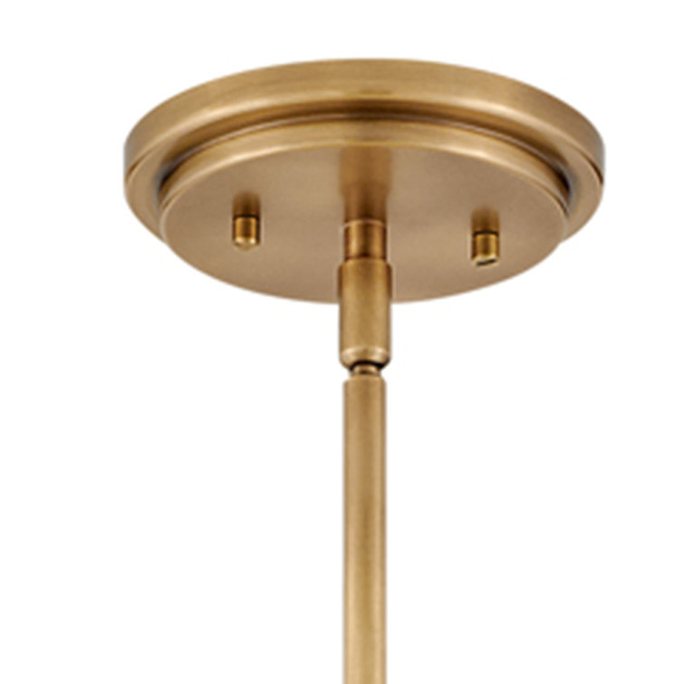 Heritage Brass and Opal Glass LED Pendant Light