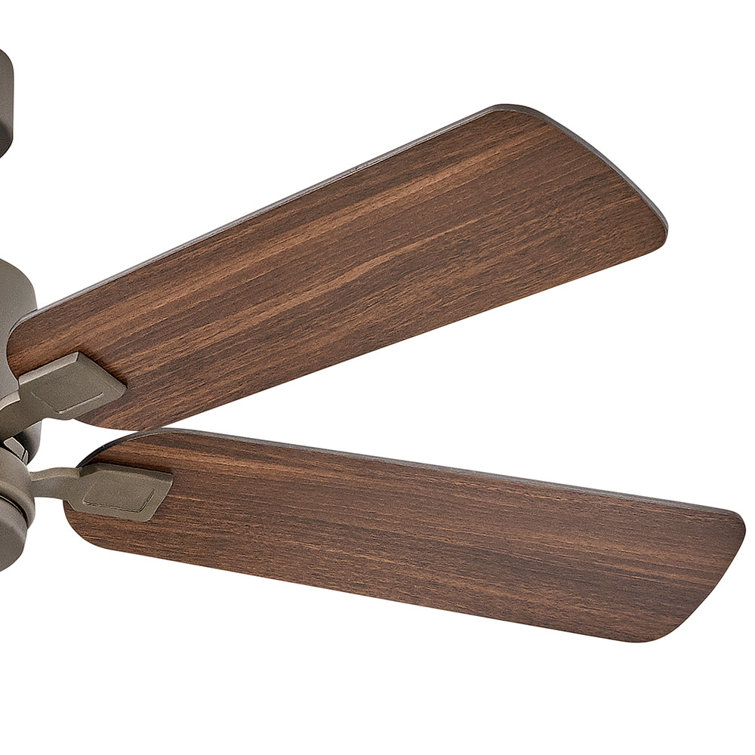 Afton 52" Metallic Matte Bronze LED Ceiling Fan with Walnut Blades