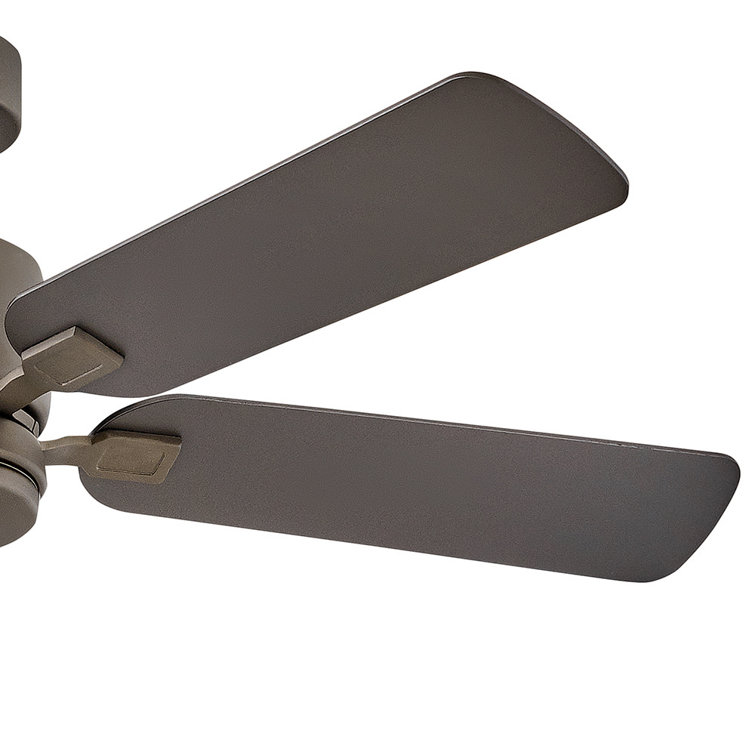 Afton 52" Metallic Matte Bronze LED Ceiling Fan with Walnut Blades