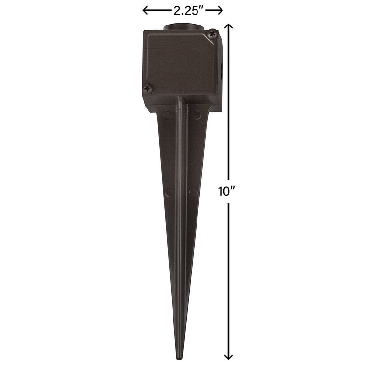 Bronze Aluminum LED Pathway Ground Spike with Junction Box