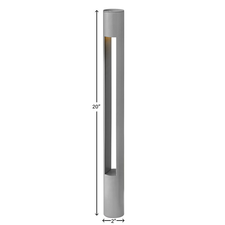 Titanium LED Pathway Bollard Light with Etched Lens