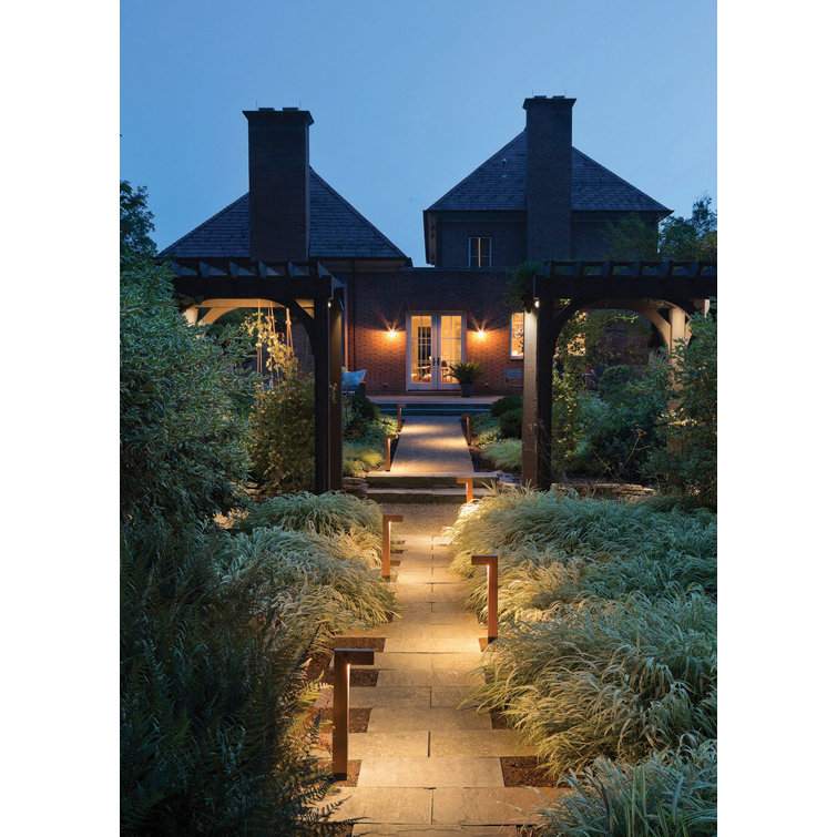 Bronze Aluminum LED Pathway Light with Etched Lens