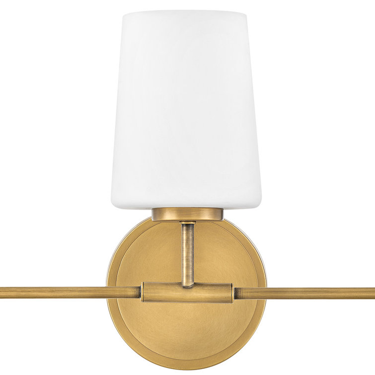 Heritage Brass 3-Light Etched Opal Dimmable Vanity Light