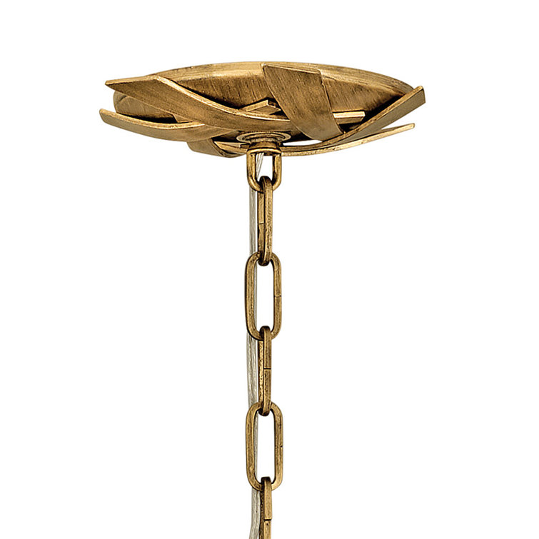 Vida Burnished Gold and Crystal 6-Light Chandelier