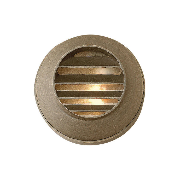 Matte Bronze Round LED Pathway Deck Sconce Light