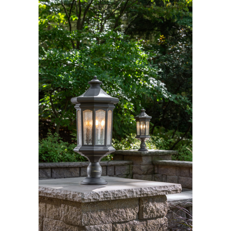 Raley Oil Rubbed Bronze LED Outdoor Lantern with Clear Seedy Glass