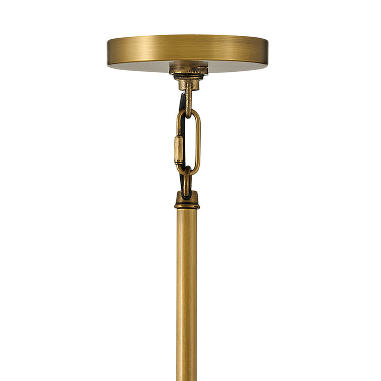 Heritage Brass Crystal LED Drum Chandelier