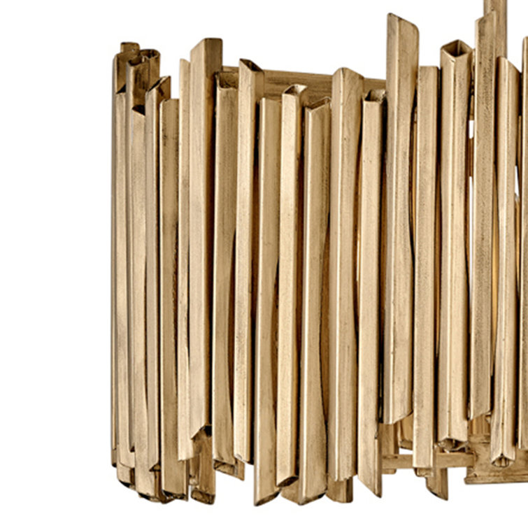 Roca Burnished Gold 3-Light LED Drum Pendant