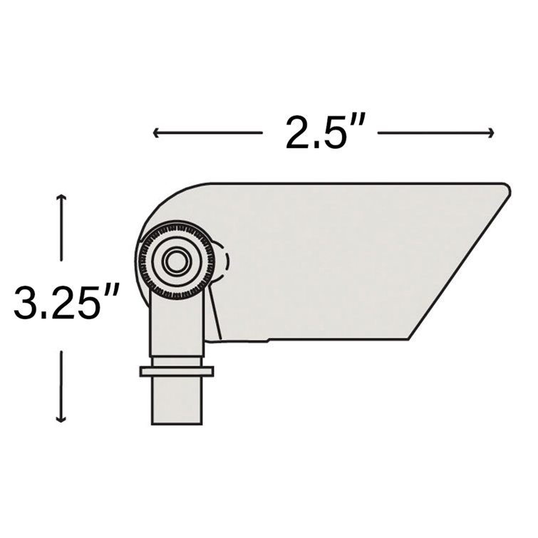 Matte Bronze LED Outdoor Spotlight with Clear Lens