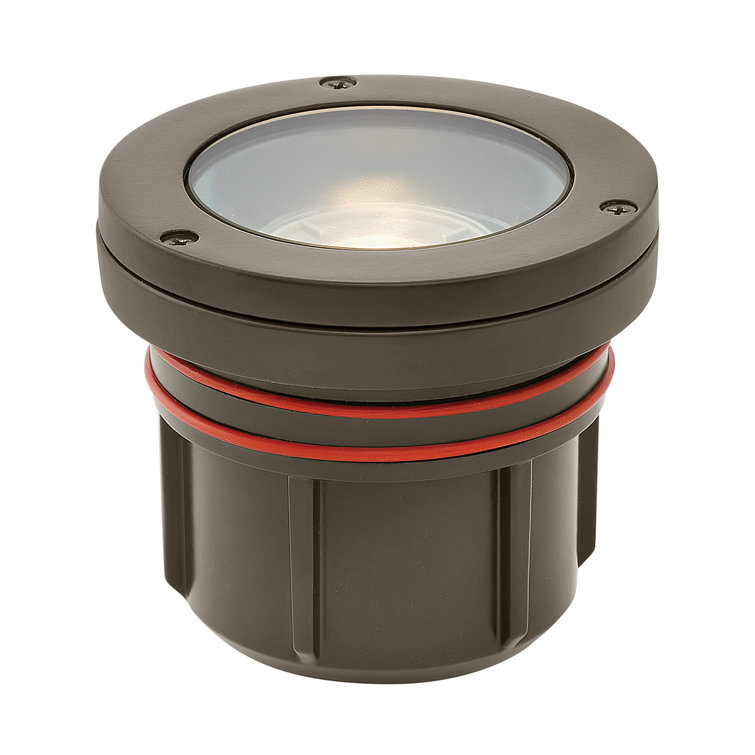 Bronze Low Voltage LED Well Light with Clear Lens