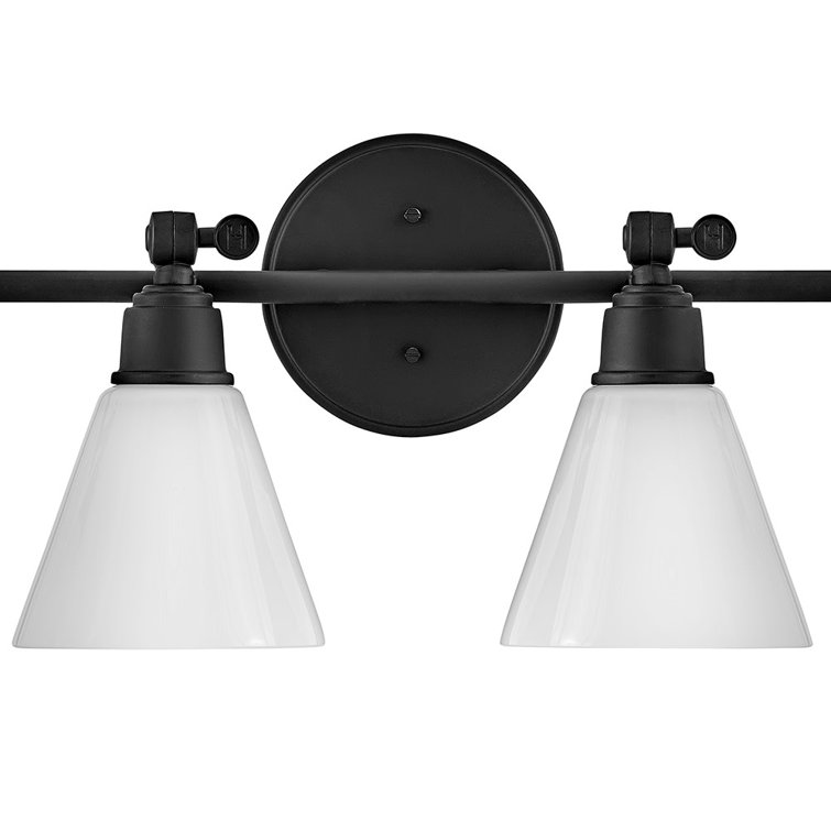 Arti Black Opal Glass 4-Light Adjustable Vanity in Transitional Style