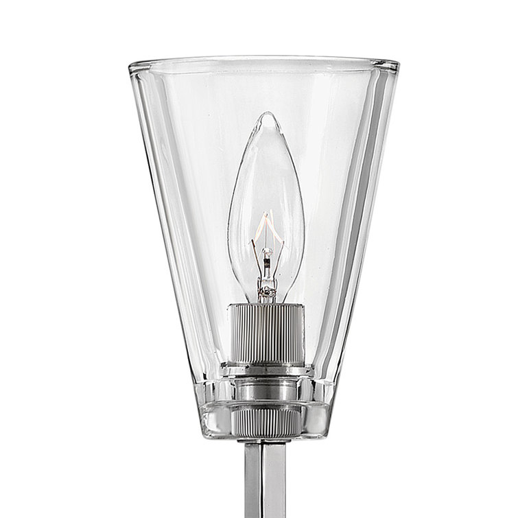 Auden Polished Nickel 1-Light Vanity with Clear Glass Shade