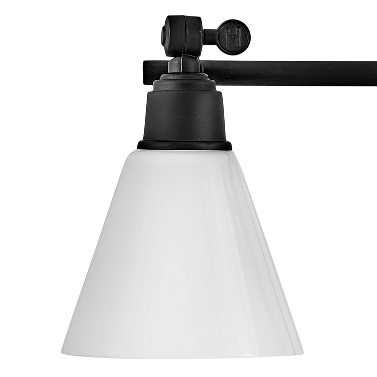 Arti Black Opal Glass 4-Light Adjustable Vanity in Transitional Style