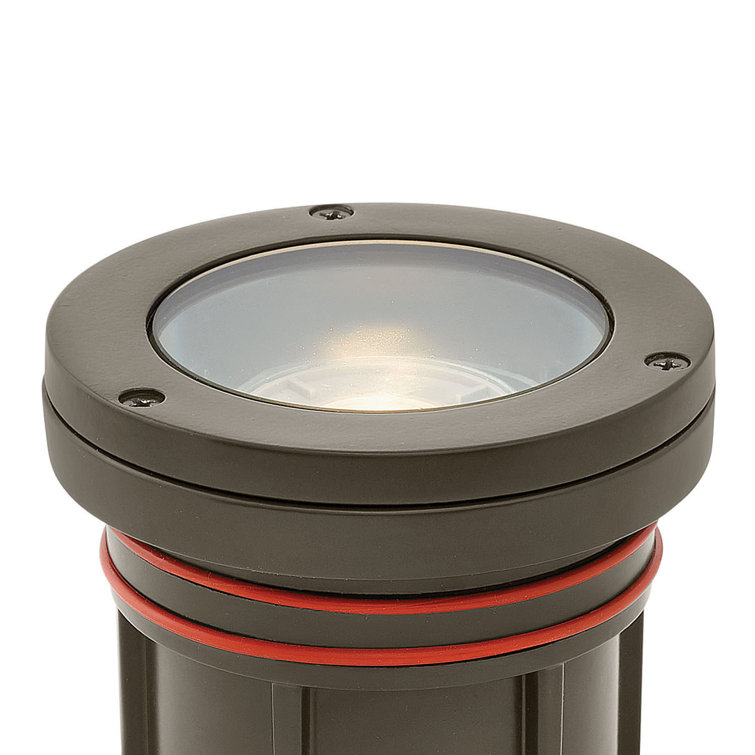 Bronze Low Voltage LED Well Light with Clear Lens