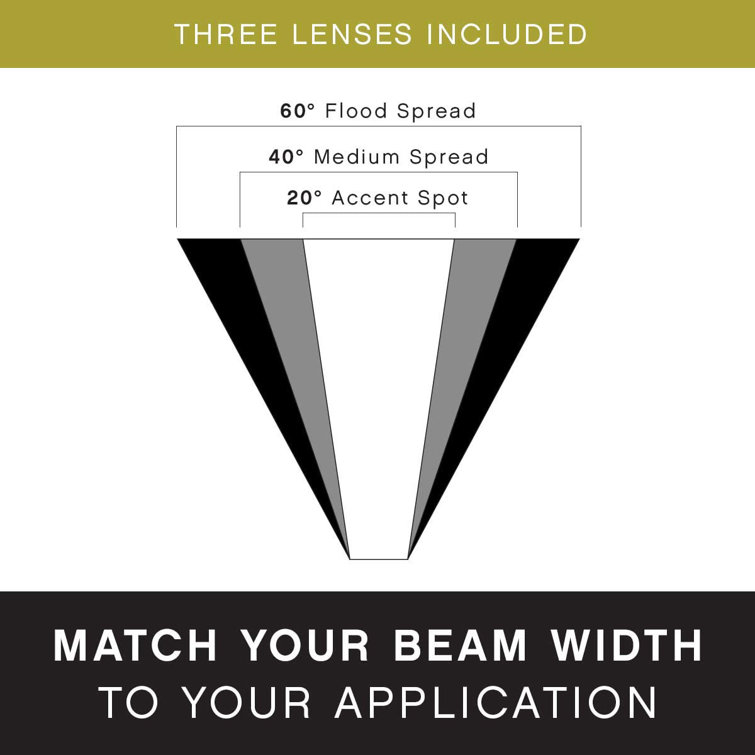Bronze Low Voltage LED Well Light with Clear Lens