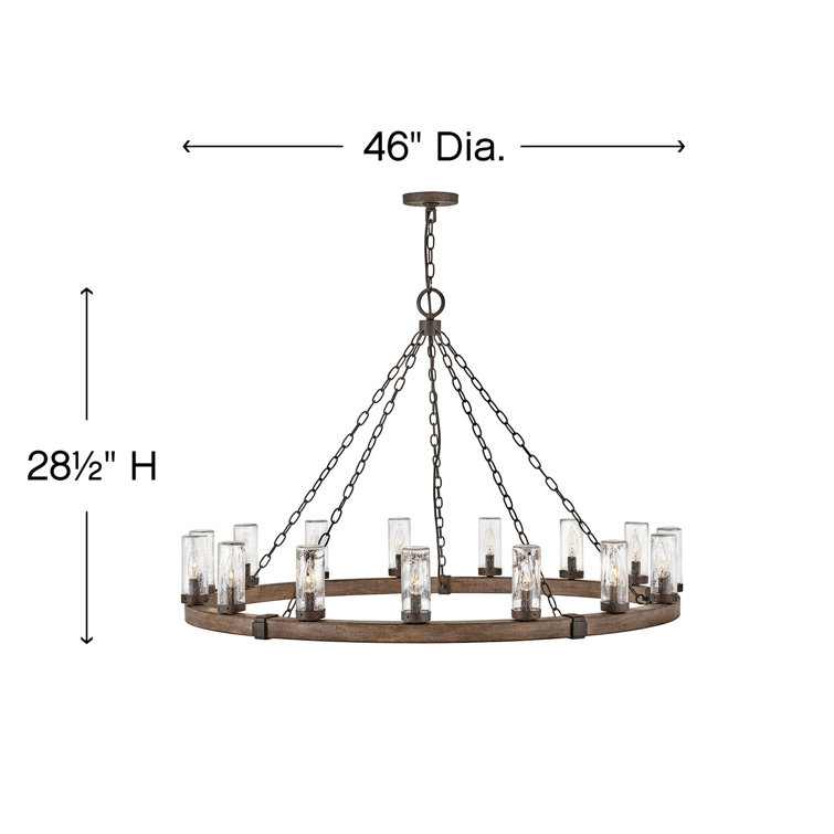 Sequoia Iron Rust Drum Glass LED Outdoor Lantern