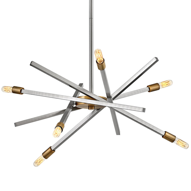 Mini Brushed Nickel 6-Light Sputnik Chandelier
