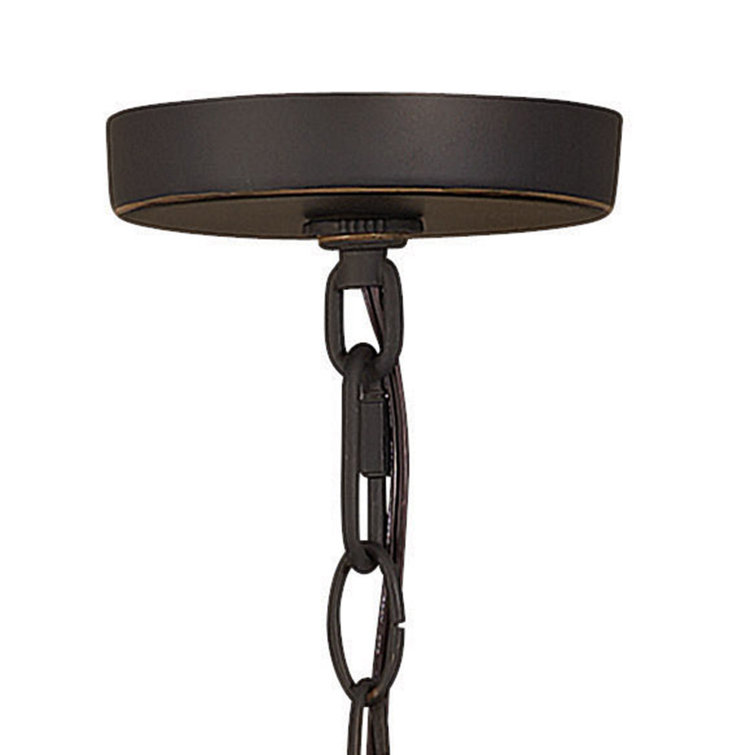 Vintage Oil Rubbed Bronze 4-Light Outdoor LED Lantern with Clear Seedy Glass