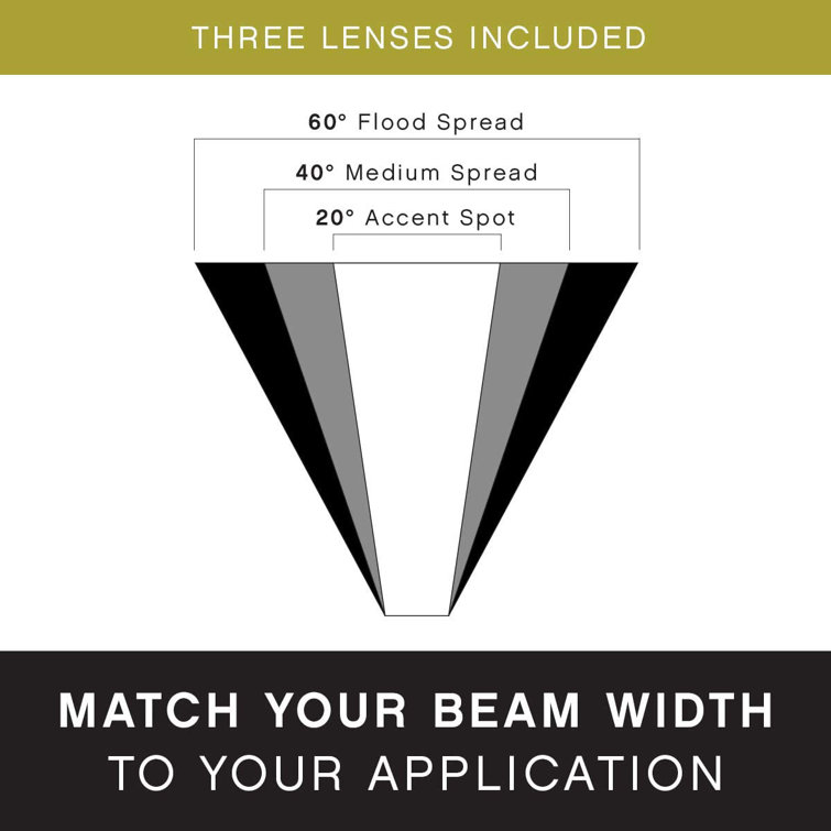 Bronze Low Voltage LED Well Light with Clear Lens