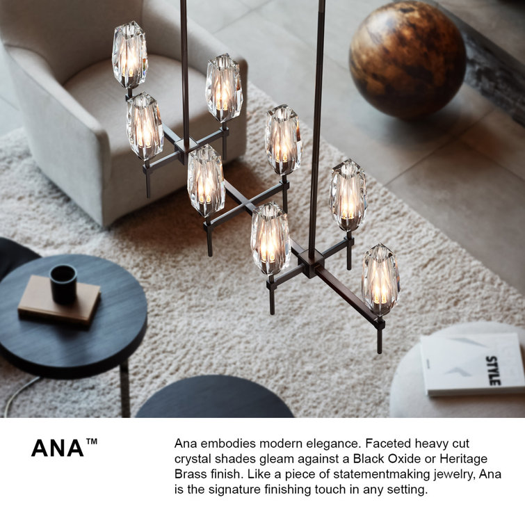 Heritage Brass Crystal Pendant with Dimmable Incandescent Light