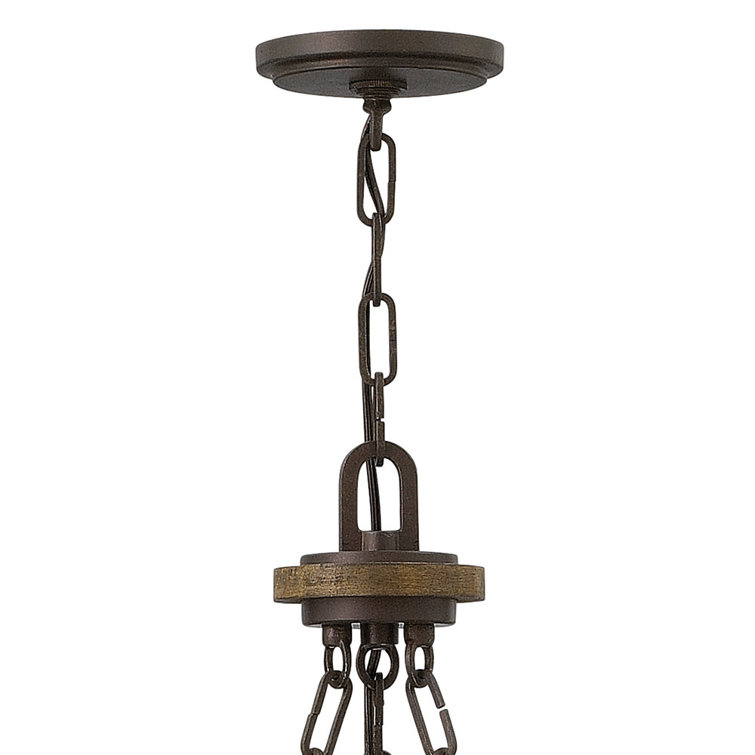 Bronze 38" Rustic Iron Wagon Wheel Chandelier