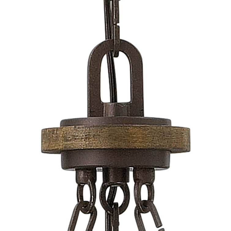Bronze 38" Rustic Iron Wagon Wheel Chandelier
