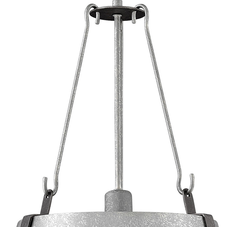 Cartwright Galvanized Drum Pendant with Adjustable Height