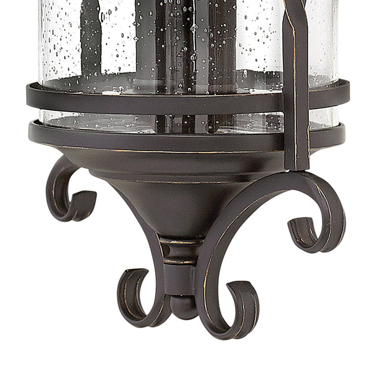 Casa 2-Light Olde Black Outdoor Wall Sconce with Seedy Glass