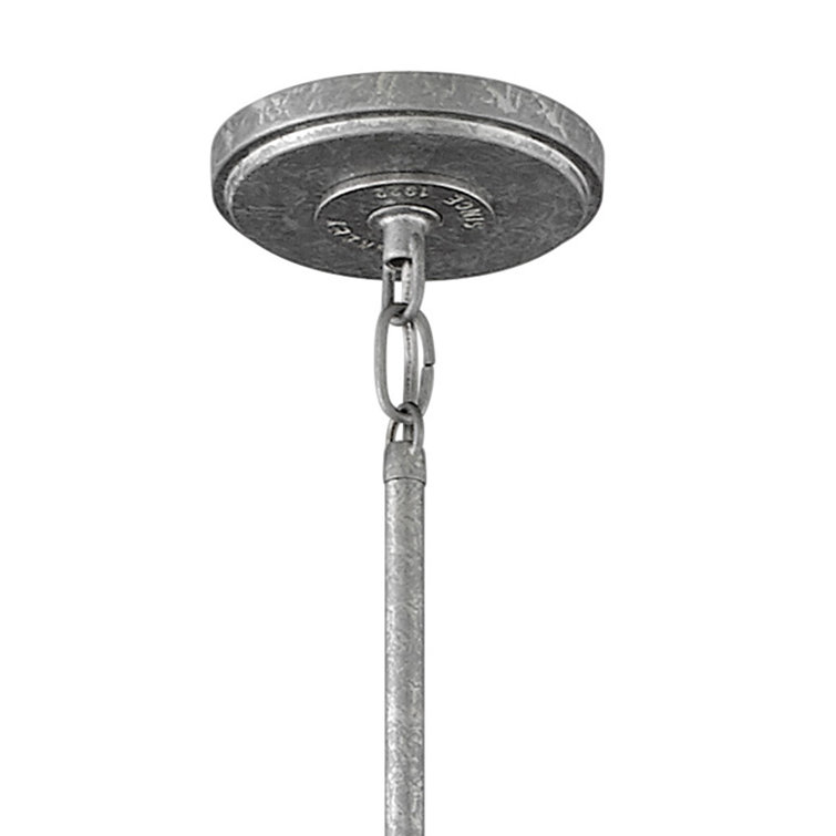 Cartwright Galvanized Drum Pendant with Adjustable Height